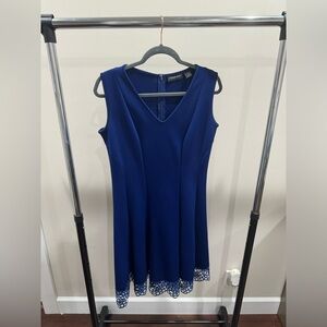 Magnetic Blue dress with detailed hem size 12